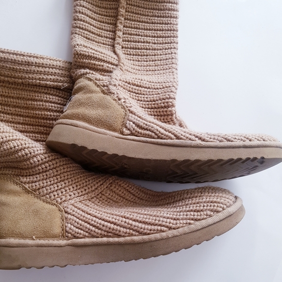 UGG Tan Cable Knit Tall Boots - Picture 5 of 16